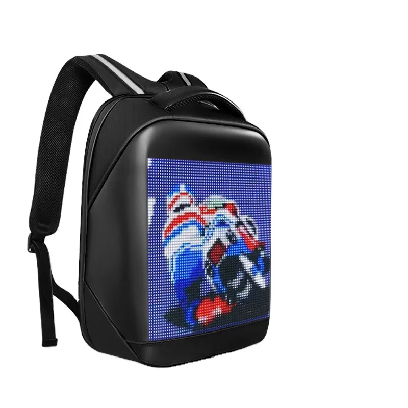 Wireless Control Flashing LED Walking Advertising Backpack Sports Leisure Backpack with LED Display