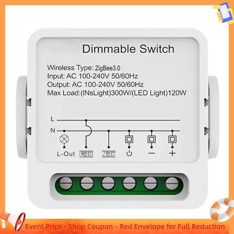 Ranarxaxenia00 Zigbee Dimmer Switch Module Smart Mini Interruptor De Luz Regulável Controlador LED Tuya Life Controle De