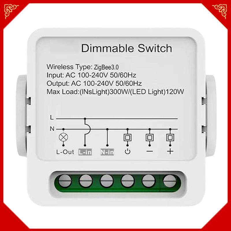 Tuya Smart Life Zigbee Dimmer Switch Module Controlador LED Interruptor De Luz Regulável Voz Para Controle Doméstico