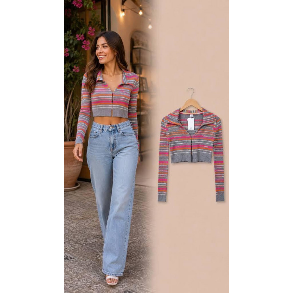 Blusa Clock House Listrada (Tam M)