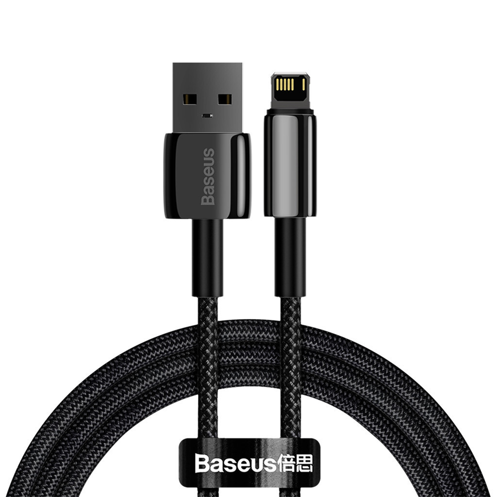 Cabo Baseus Usb P/ Lightning Tungsten Fast Charging 2.4a 1m para iPhone X 11 12 13 14 Pro Max