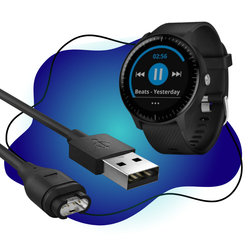 Carregador Para Garmin Instinct + Vivoactive 3 + Vivosport Cabo Usb