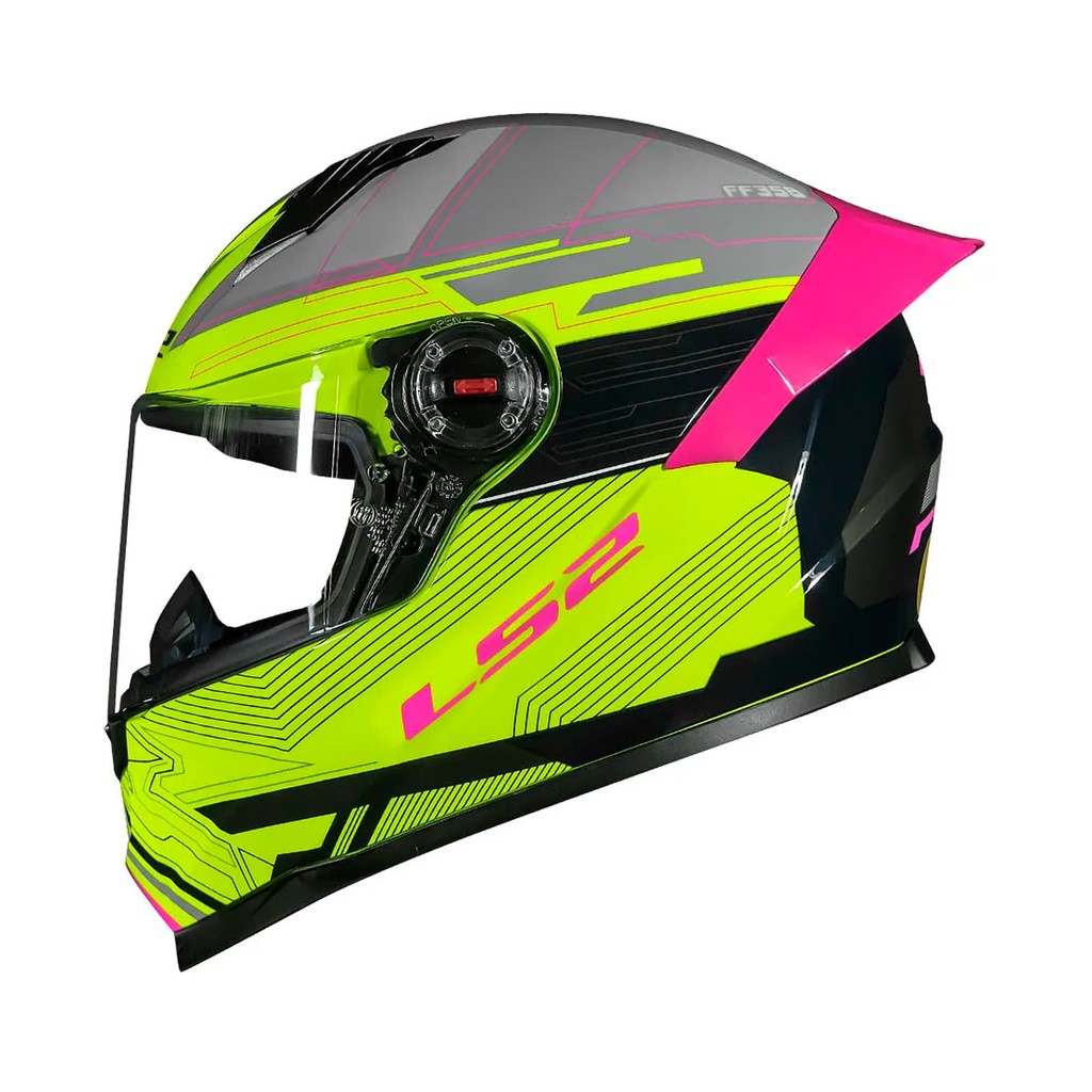 Capacete Fechado Classic S Digital Preto e Amarelo LS2
