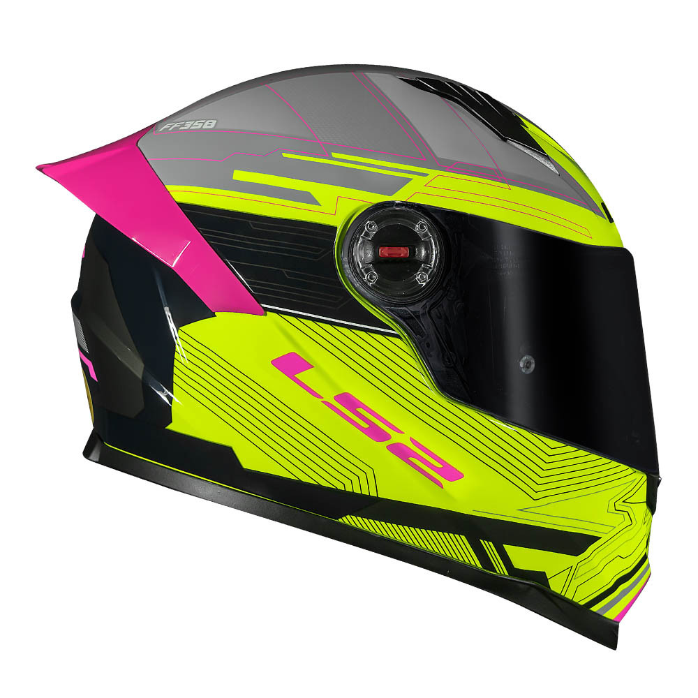 Capacete FF358S Classic S Digital Amarelo LS2