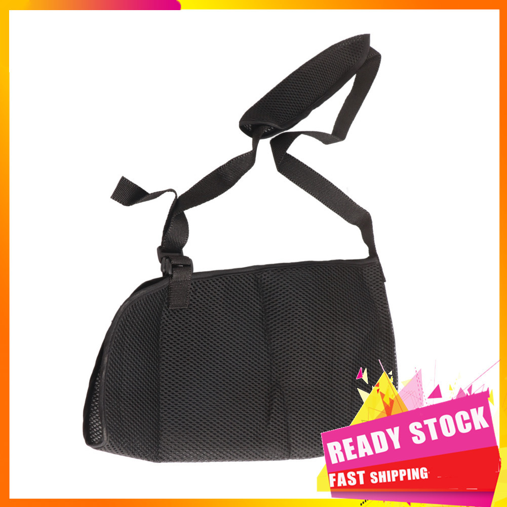 gfgfgfgg Universal Arm Sling Alça de ombro ajustável para adultos unissex preto