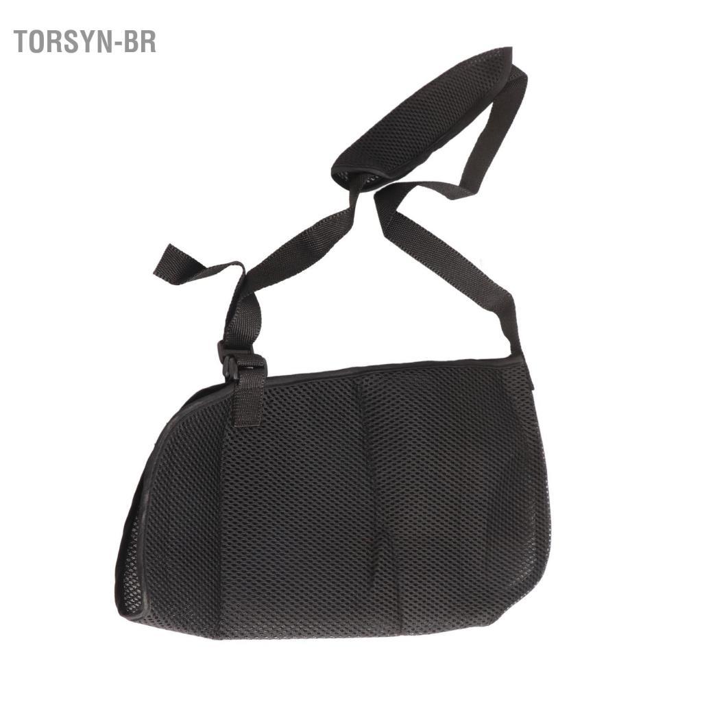 Torsyn-br Universal Arm Sling Alça de Ombro Ajustável para Adultos Unissex Preto
