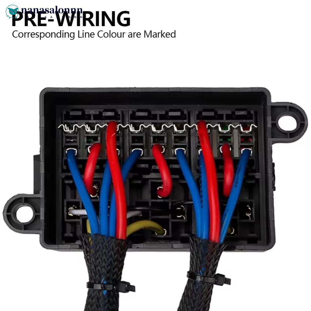 NANASALONNN 12V 40A Caixa De Relé Automático Para Carro Fusível Duplo Pré-Fiado E Com 9pcs Fusíveis ATC/ATO 5-30A 3 Unid