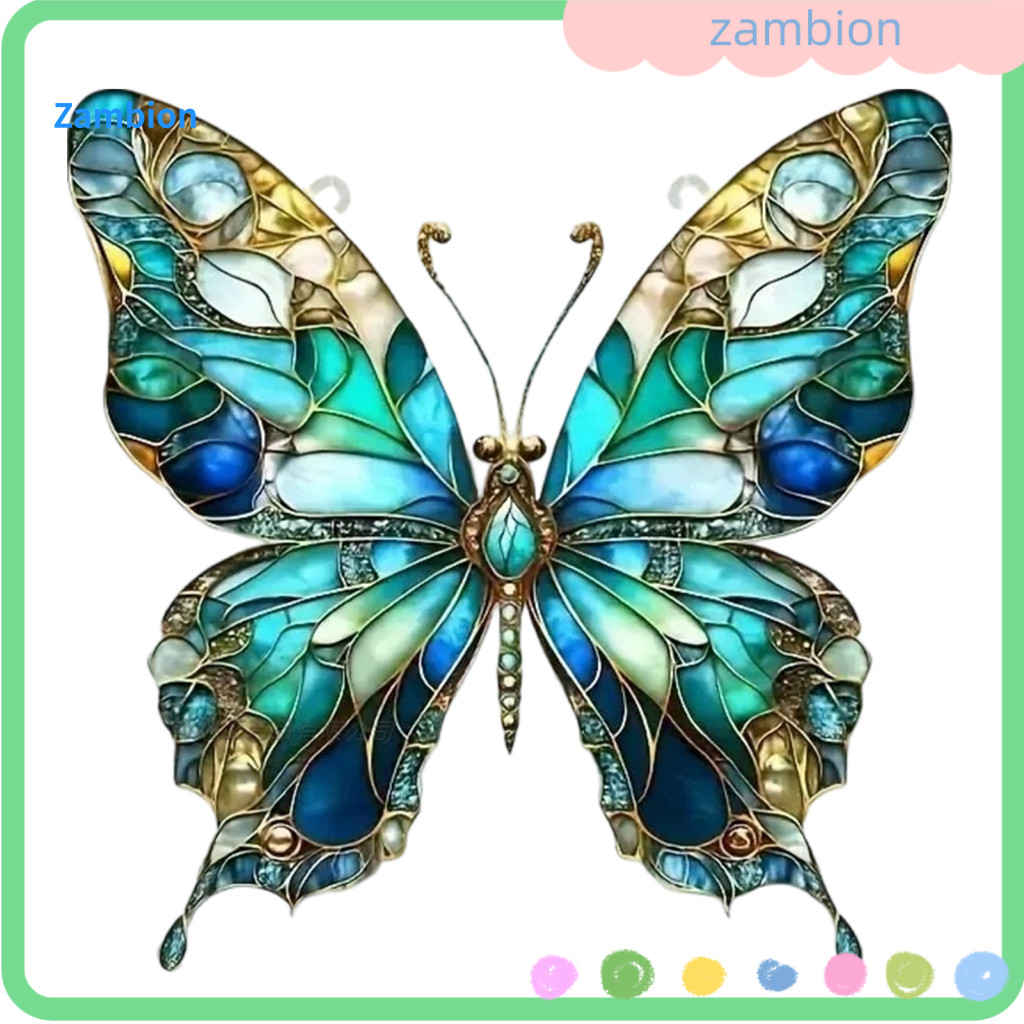 Butterfly Sun Catcher for Window Acrylic Rainbow Maker Hanging Ornament Light Decoration Durable Lanyard for Room