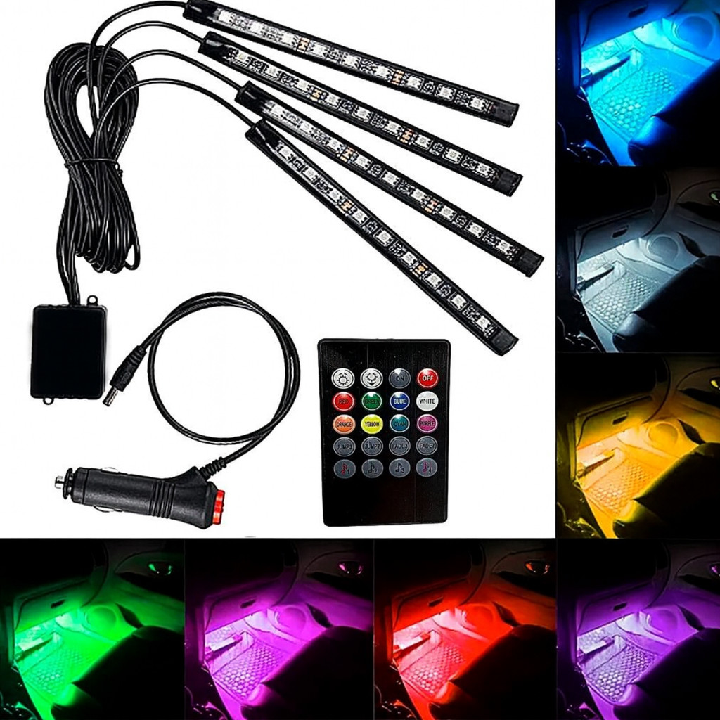 KIT STROBE RITMICO RGB - 12V ILUMINAÇÃO INTERNA PÉS ASX