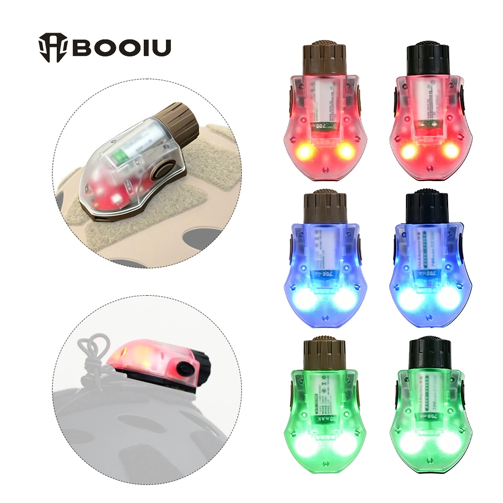 BOOIU Capacete Luz De Sinal Multi Color IR Strobe Lâmpada De Identificação À Prova D'água Esportes Ao Ar Livre Caminhada