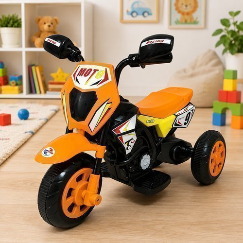 Moto Elétrica Infantil Cross Luz Laranja Bateria 6V 380W Unitoys