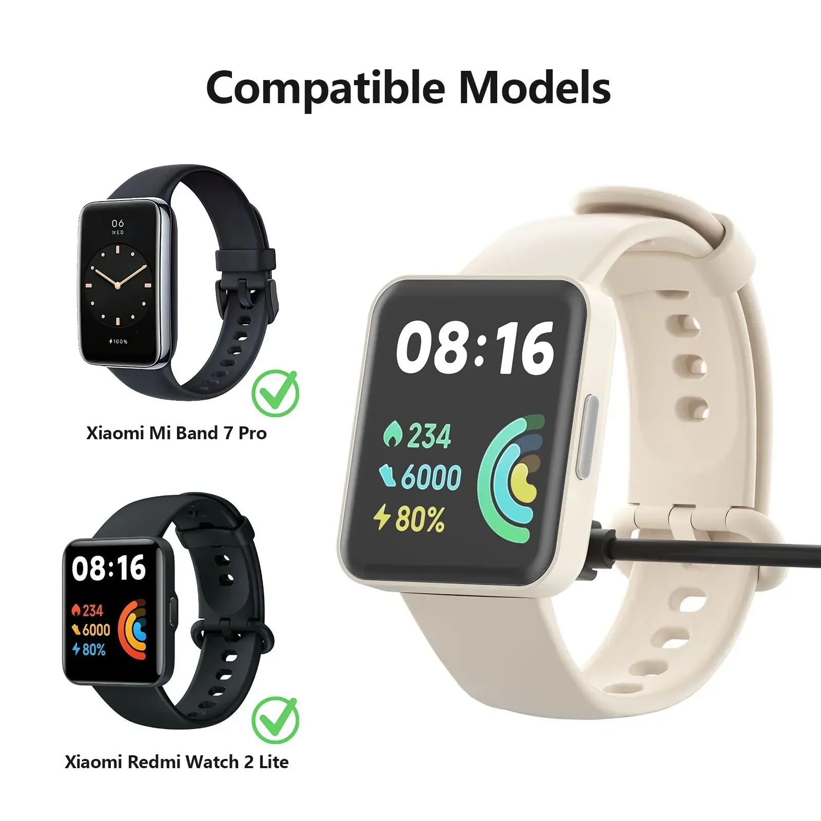 Magnetic Charging Cable for Xiaomi Mi Band 7 Pro Redmi Watch 2 Lite Smart band Pro poco Sport Watch Fast Charger Wire