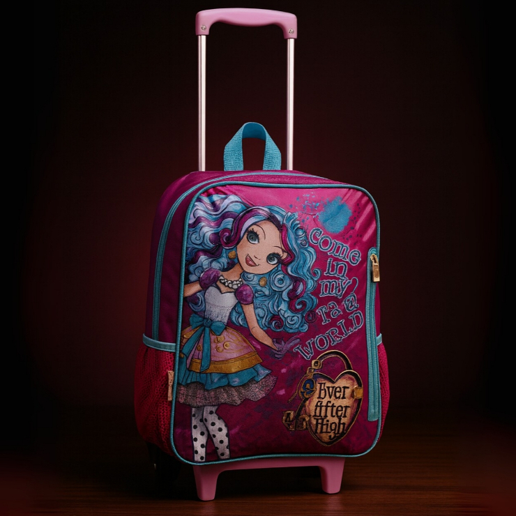 Mochila Escolar de Rodas Menina Grande Ever After High 064688