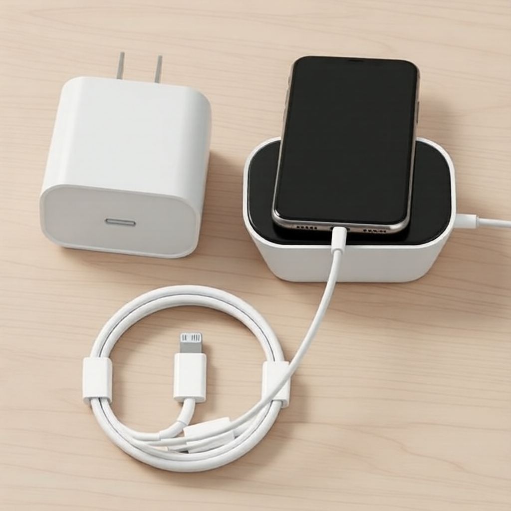 Cabo de Carregamento Rápido 30W 20W PD e Cabeça de Carregador para iPhone 14 13 Pro Max – Entrega de Energia Rápida