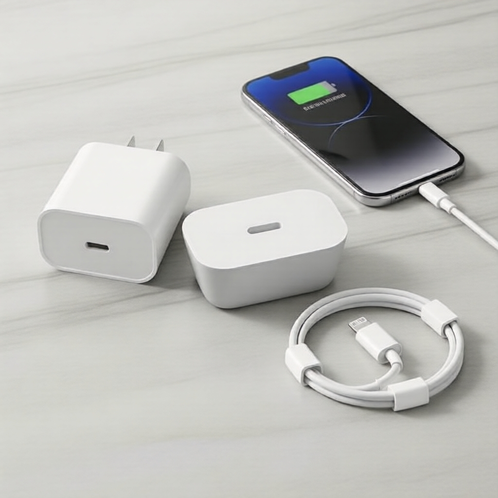 Carregador Rápido 20W 30W PD com Cabo para iPhone 14 13 Pro Max – Adaptador de Carga Rápida