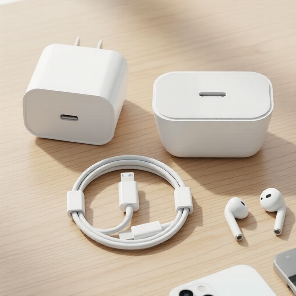 Carregador e Cabo de 20W e 30W com Entrega de Energia Rápida para iPhone 14 e 13 Pro Max – Adaptador de Carregamento