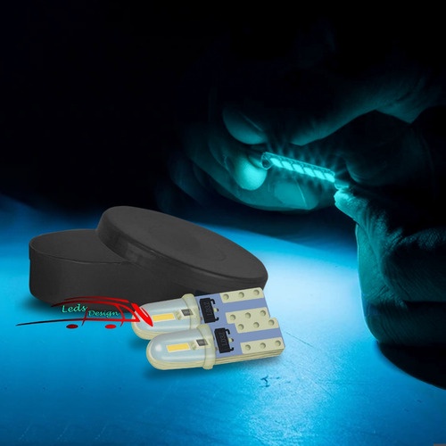 Kit 2 Lâmpada Led Ice Blue Ar Ventilação Gol Bola G2 Parati Saveiro Santana Quantum