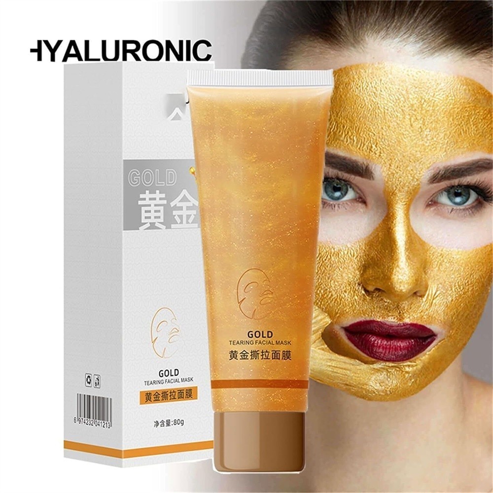 Máscara Facial Anti-Rugas Envelhecimento Ouro 24K Colágeno Blackhead Remove A Pele Hidratante De Limpeza Profunda