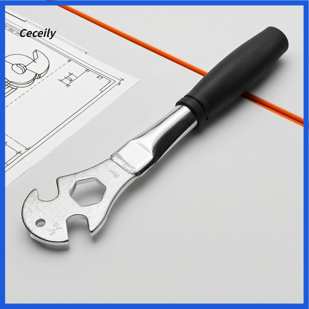Rubber Grip Pedal Tool Wrench Anti-slip Bicycle Repair High Carbon Steel Multi-size Opening Portable Lever Spanner for B