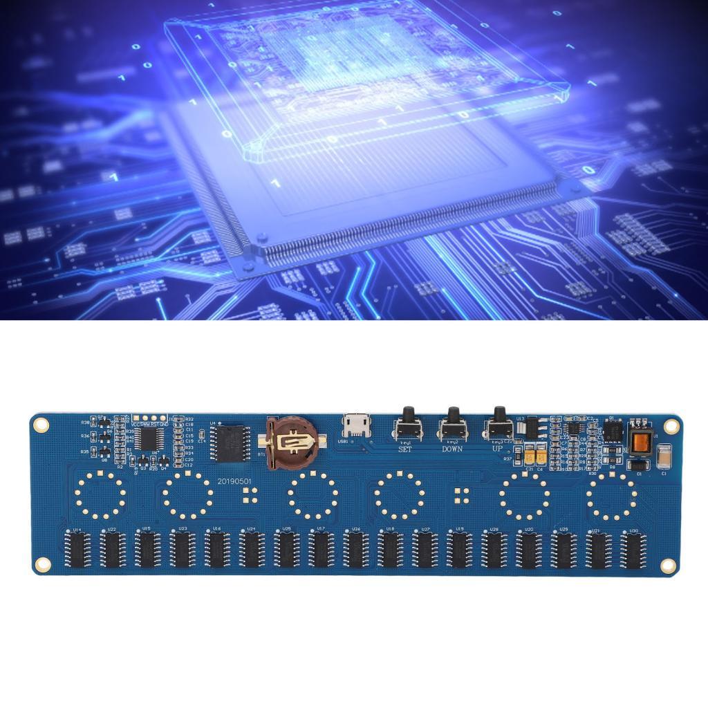 Nixie Tube Relógio Placa De Controle De Alta Precisão 7 Cores Unidade Brilhante Para DIY