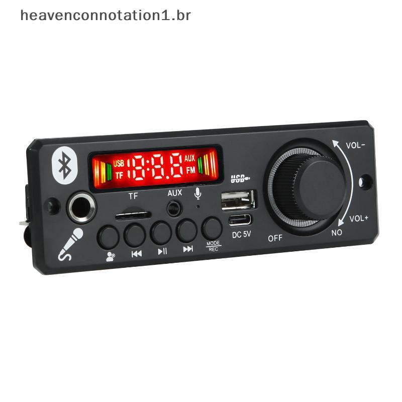heav 2 * 3W Reprodutor De Áudio Para Carro 5V MP3 WMA Decodificador Placa Amplificador Rádio FM Microfone Modificação Au