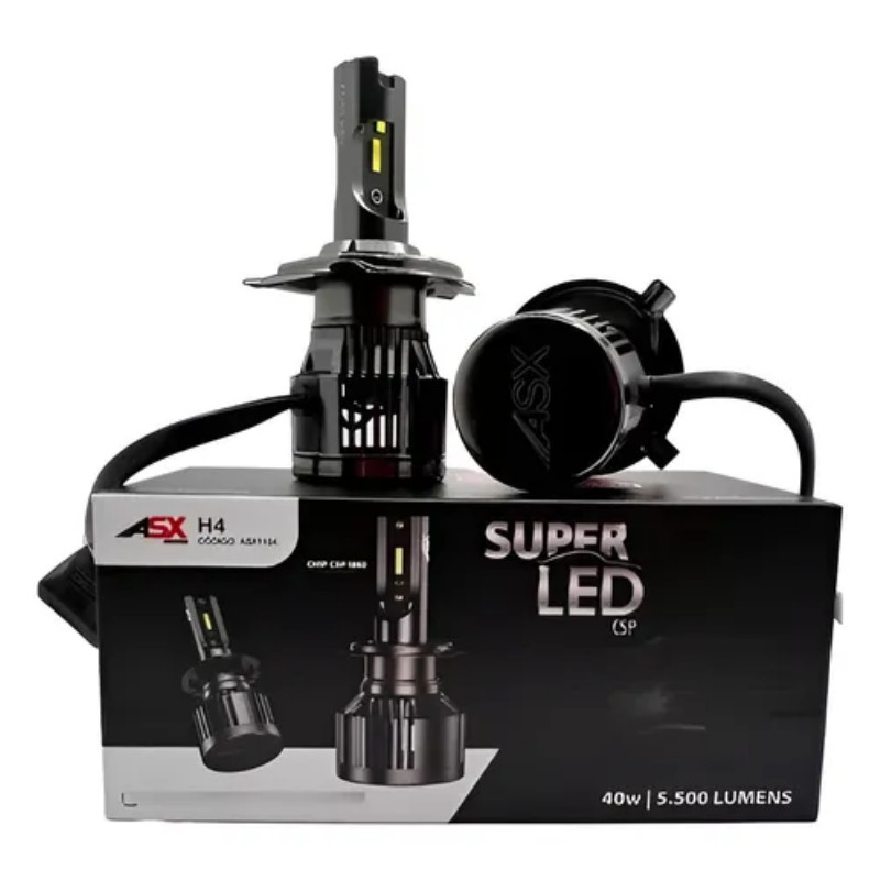 Lâmpada Super Led Asx 6000k 40w 12/24v 5500 Lumens H3 Branco-frio