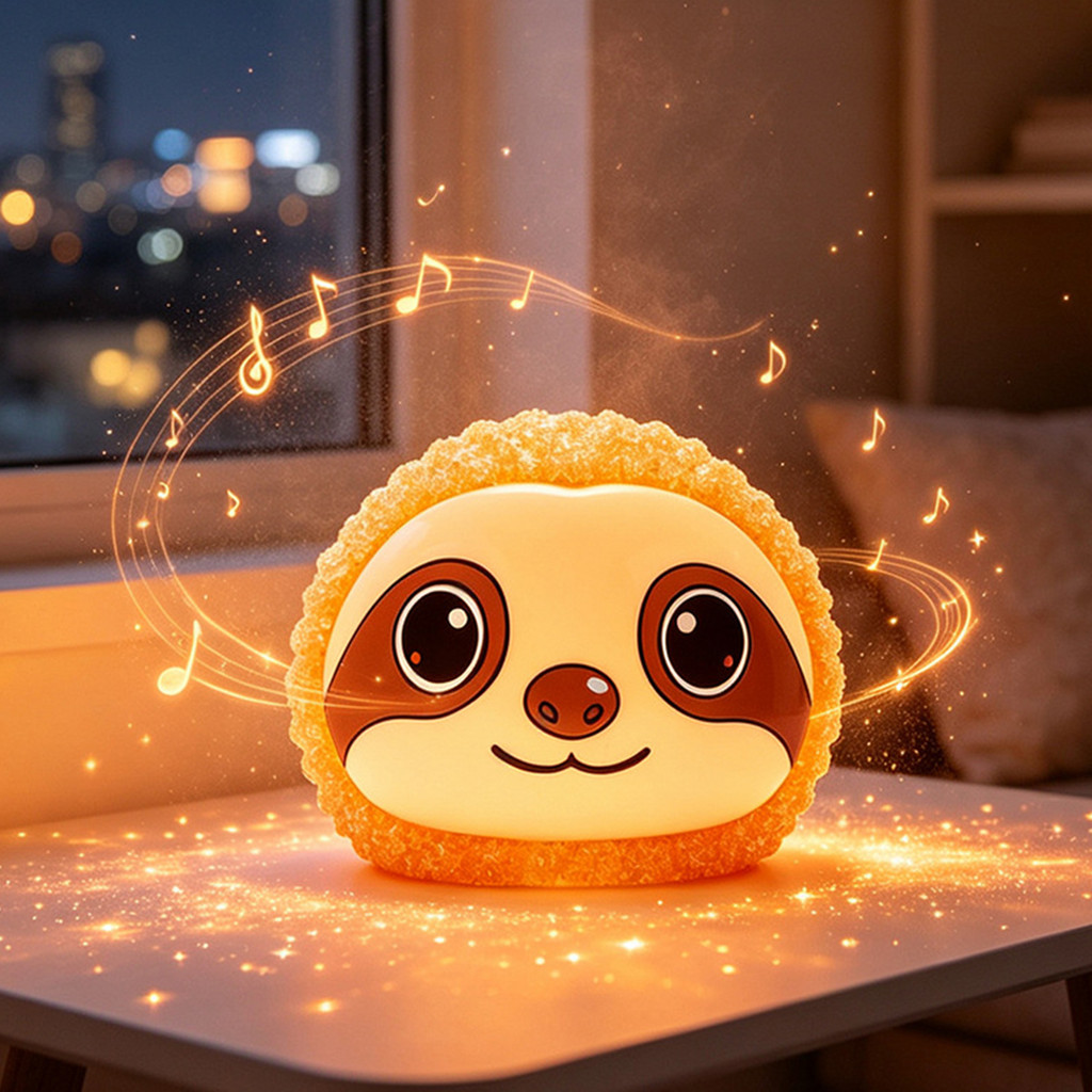 Sloth Night Lamp Alto-Falante Bluetooth 2 Em 1 Luz Decorativa Para Sala