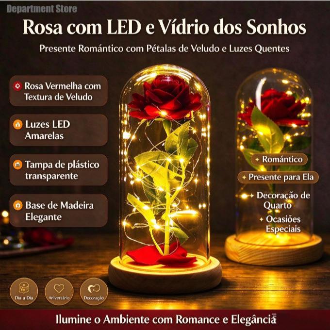 The Enchanted Rose LED Table Lamp The Charm of Magic Inspired The Eternal