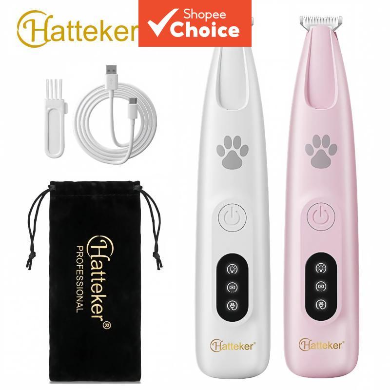 Hatteker HT 865 Pet Grooming Trimmer LED USB C De Baixo Ruído Recarregável