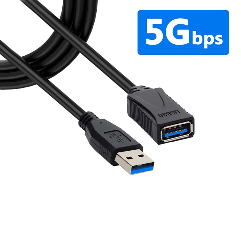 USB 3.0 2.0 Extension Cable for Laptop PC Printer Xbox One SSD Smart TV USB-A Male To Female Extender Cord Fast Speed Data Line