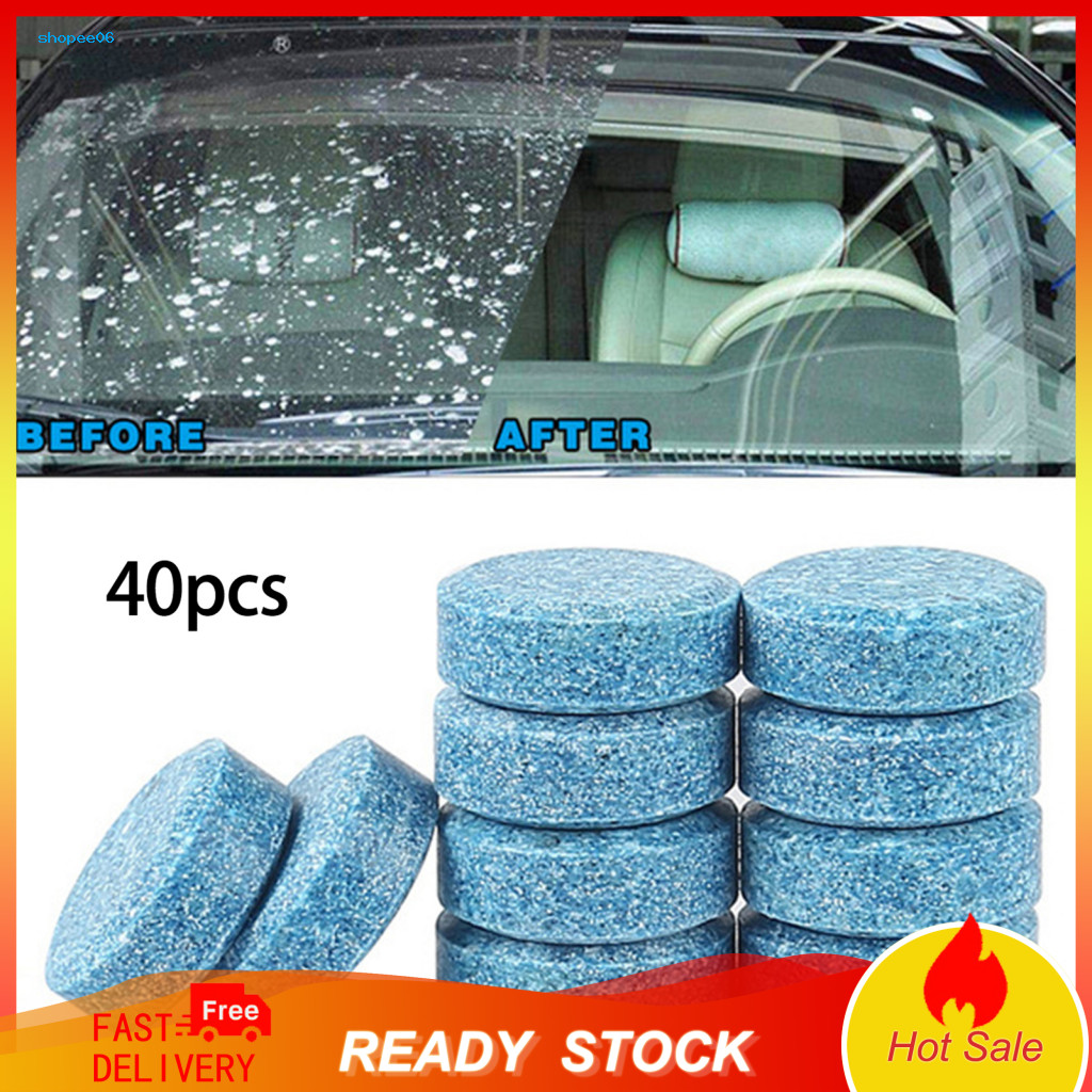 Water Tank Tablets Solid Windshield Washer Professional Grade Concentrated Effervescent Cleaner for Car Glass Easy-to-us