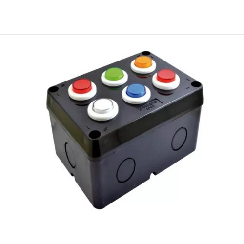 Botoeira C/ 6 Botão Na / Nf Fios Soldados Cma6 Stilus Ip65 botões coloridos