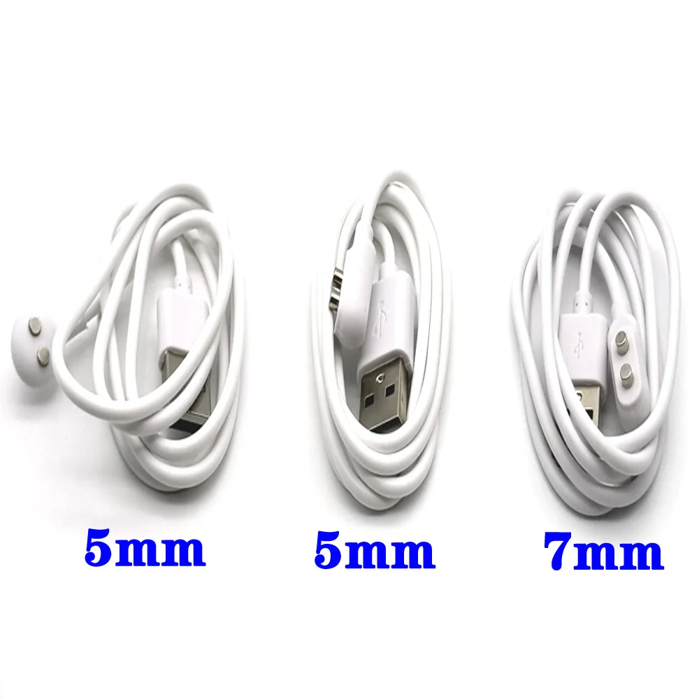 1/2pcs USB DC 5mm 7mm Vibrator Charger Cable Cord for Rechargeable Adult Toys Vibrators