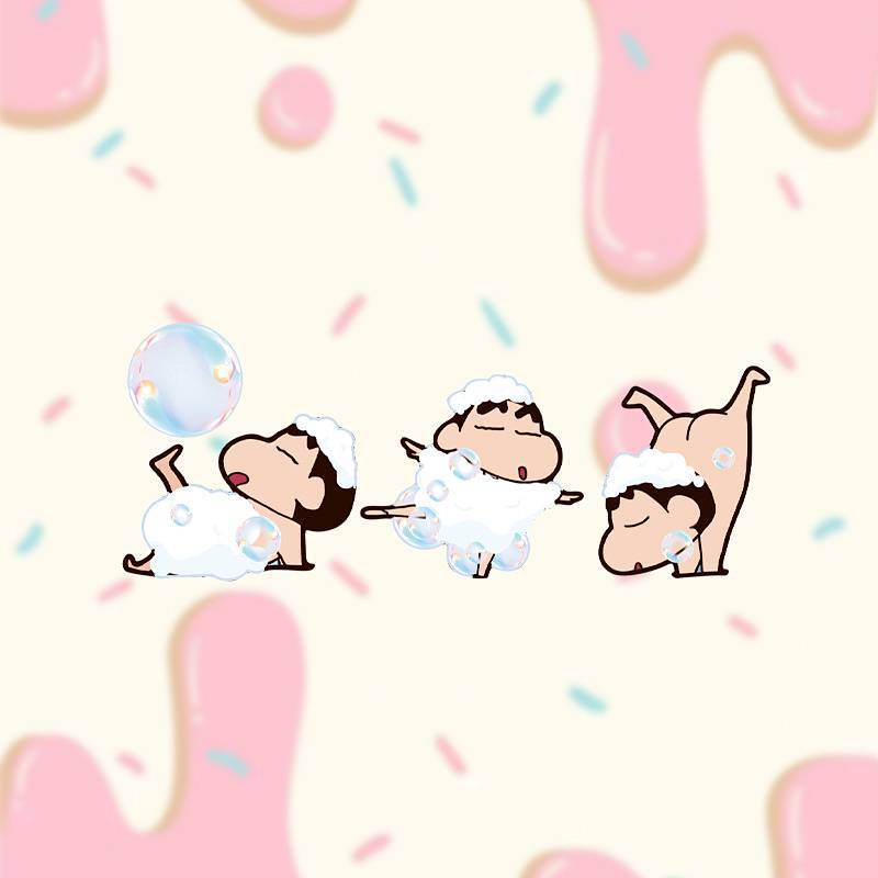 Crayon Xiaoxin Cartoon Bathroom Special Stickers Bathroom Tile Sticker Cute Waterproof Glass Door Ugly Stickers gJok