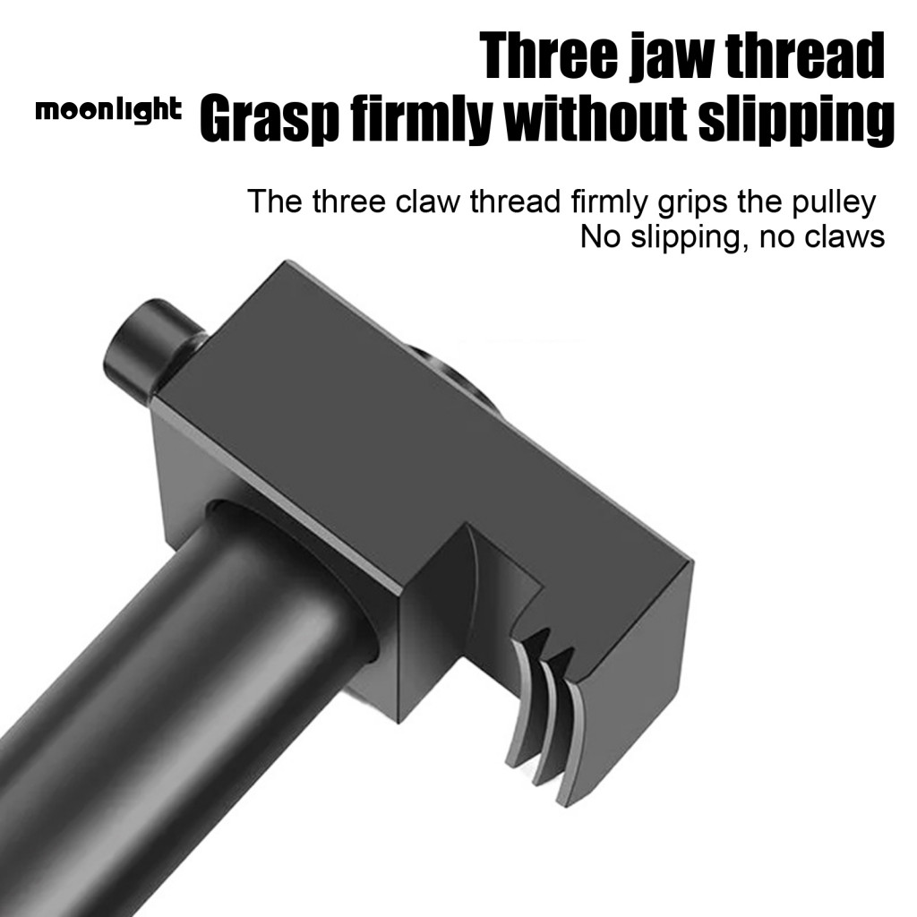 3-jaw Harmonic Balancer Puller Set Crankshaft Pulley Remover Tool for Fan Blower Motor Steering Wheel V Belt Extraction
