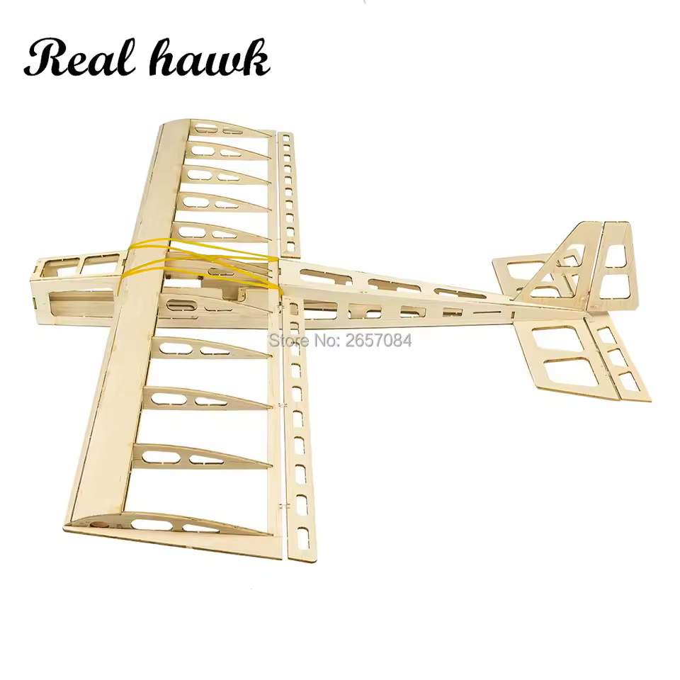 Kit Avião Balsa RC Mini STICK 580mm Corte a Laser - Modelo Escala DIY para Montar Hobby Presente Frete Grátis