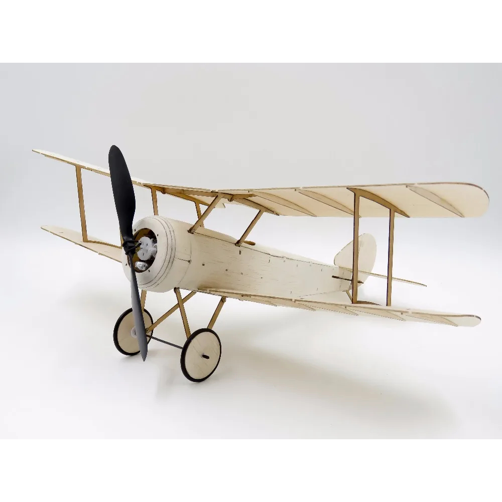 Biplano Sopwith Pup em Balsa Corte Laser – Envergadura 378mm – Kit Estrutura (sem capa) p/ Aeromodelo RC DIY Montagem