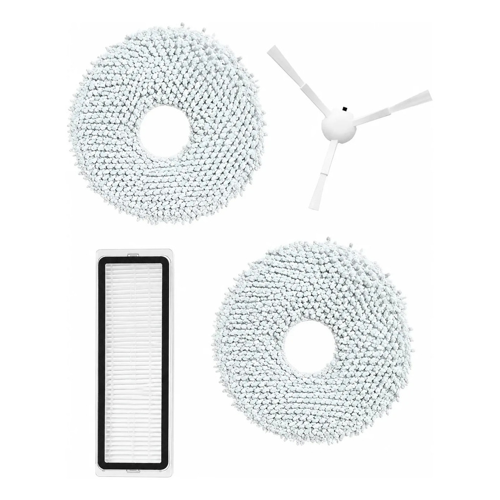 Kit Acessorios Para Xiaomi Robot S10+ X10+ S20+ X20 Max Plus 2 Mop 1 Filtro Motor 1 Escova Lateral