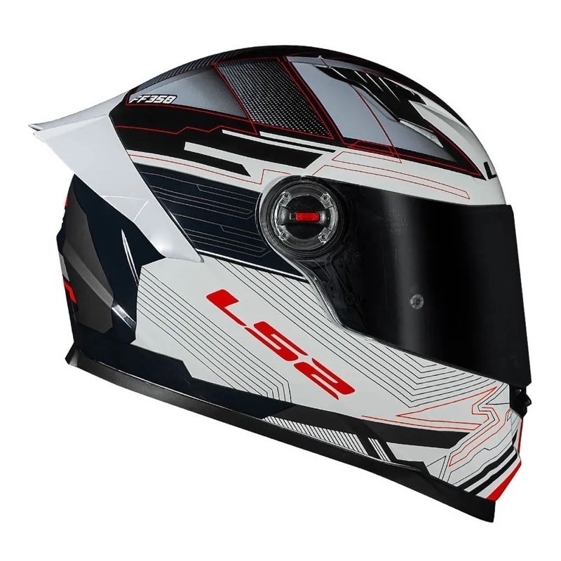 CAPACETE LS2 CLASSIC S DIGITAL PRETO/BRANCO