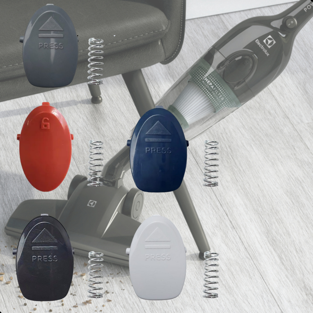 Botão Tecla Aspirador De Pó Electrolux preto cinza vermelho branco azul e mola Original