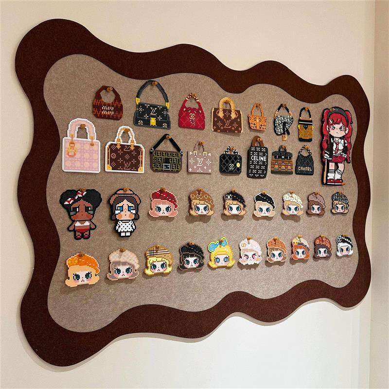 Placa de feltro de feijão de combate adesivos de parede criativo diy produto acabado ornamentos placa de exibição de arm