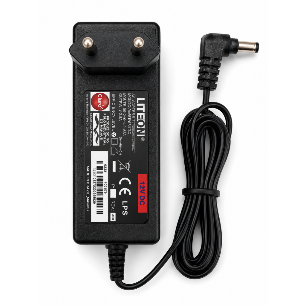 Fonte 12V 2,5A P4 P/ Câmeras Tv Box Fitas de Led High Light Equip Eletrônicos