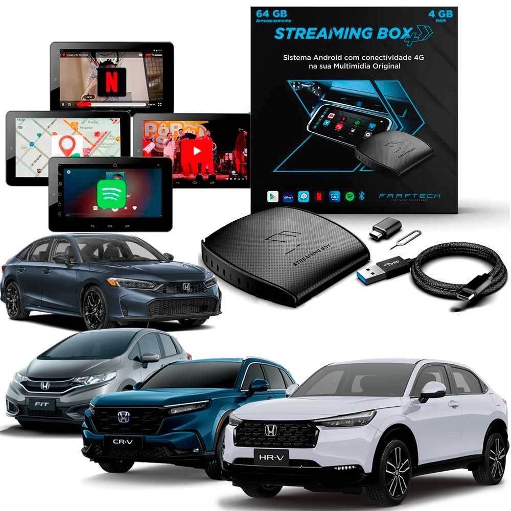 Streaming Box Light Faaftech - 4GB RAM 64GB  Android 11 Processador Quad-Core Carros Honda