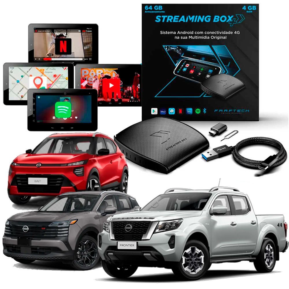 Streaming Box Light Faaftech - 4GB RAM 64GB  Android 11 Processador Quad-Core Carros Nissan