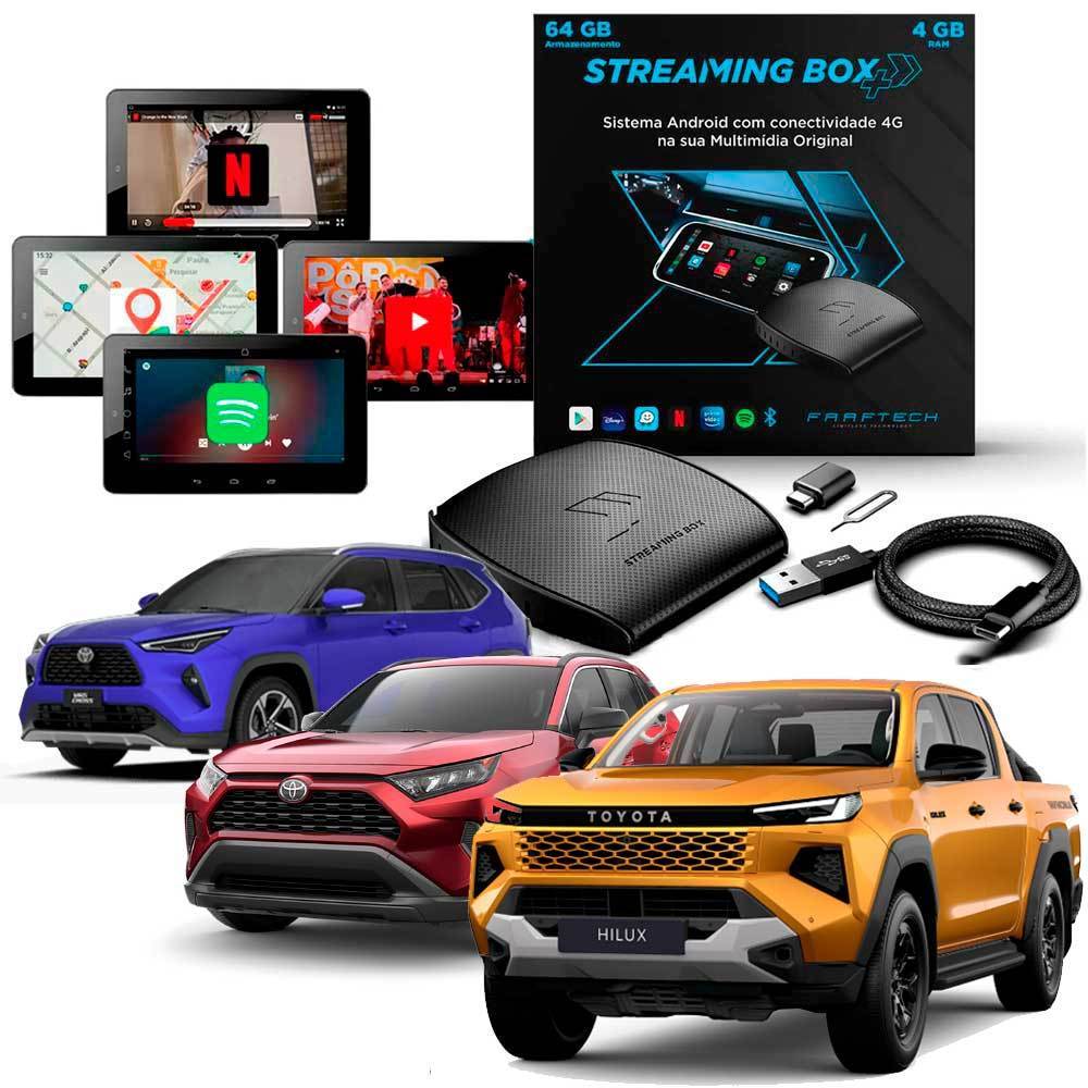Streaming Box Light Faaftech - 4GB RAM 64GB  Android 11 Processador Quad-Core Carros Toyota