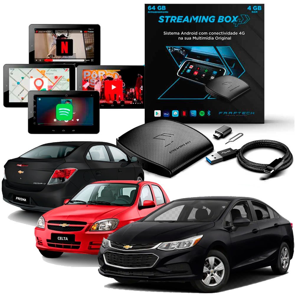 Streaming Box Light Faaftech - 4GB RAM 64GB  Android 11 Processador Quad-Core Carros Chevrolet