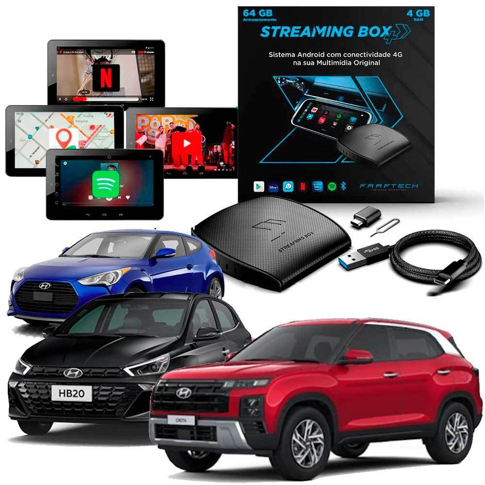 Streaming Box Light Faaftech - 4GB RAM 64GB  Android 11 Processador Quad-Core Carros Hyundai