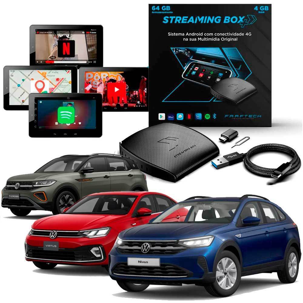 Streaming Box Light Faaftech - 4GB RAM 64GB  Android 11 Processador Quad-Core Carros Volkswagen