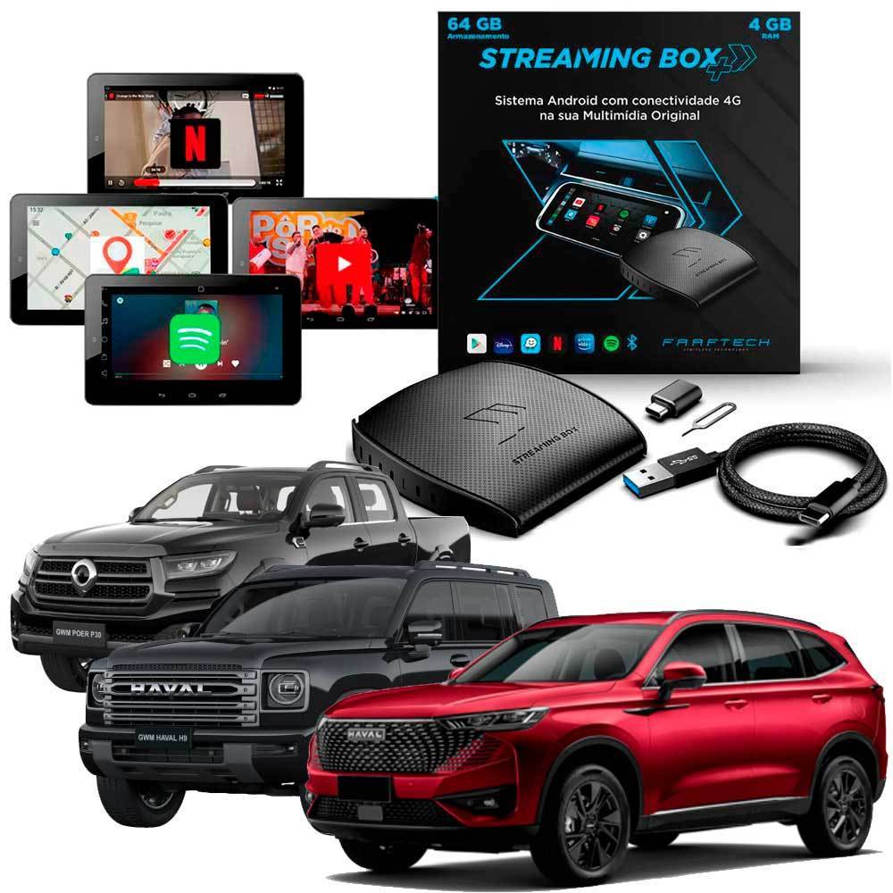 Streaming Box Light Faaftech - 4GB RAM 64GB  Android 11 Processador Quad-Core Carros GWM