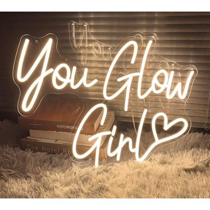 Luminária Led Neon Personalizada You Glow Girl 50 cm